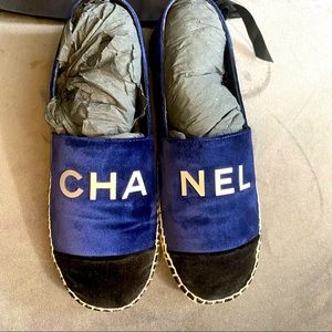 CHANEL Velvet Espadrilles